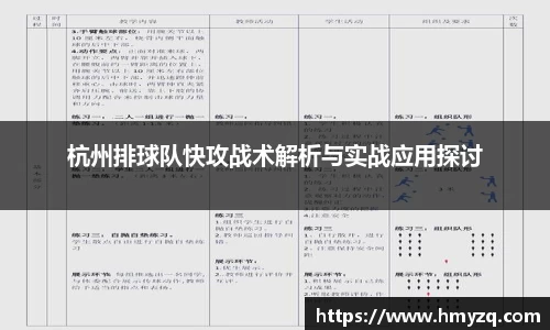 杭州排球队快攻战术解析与实战应用探讨